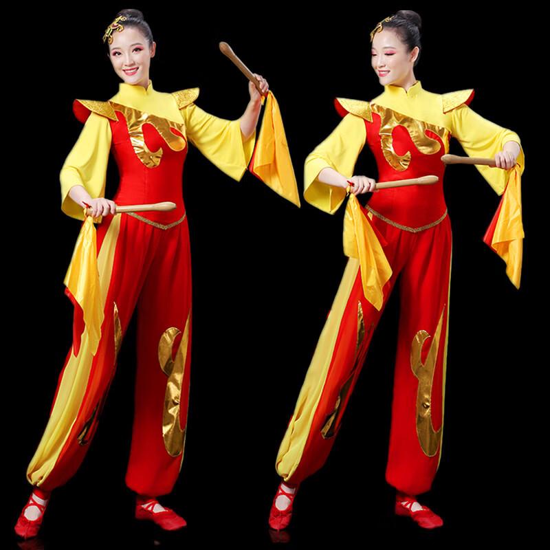 Trommeltanz Performance Kostüm im chinesischen Stil