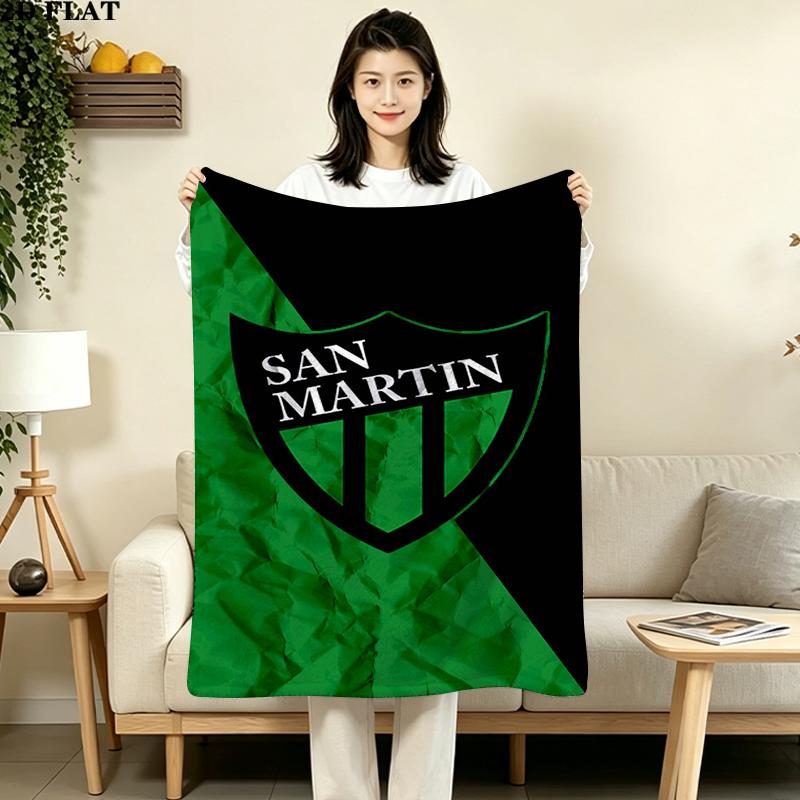 San Martin Print Flannel Blanket High Quality Warm Comfortable Cover for All Seasons Perfect for Gifts Home Decor