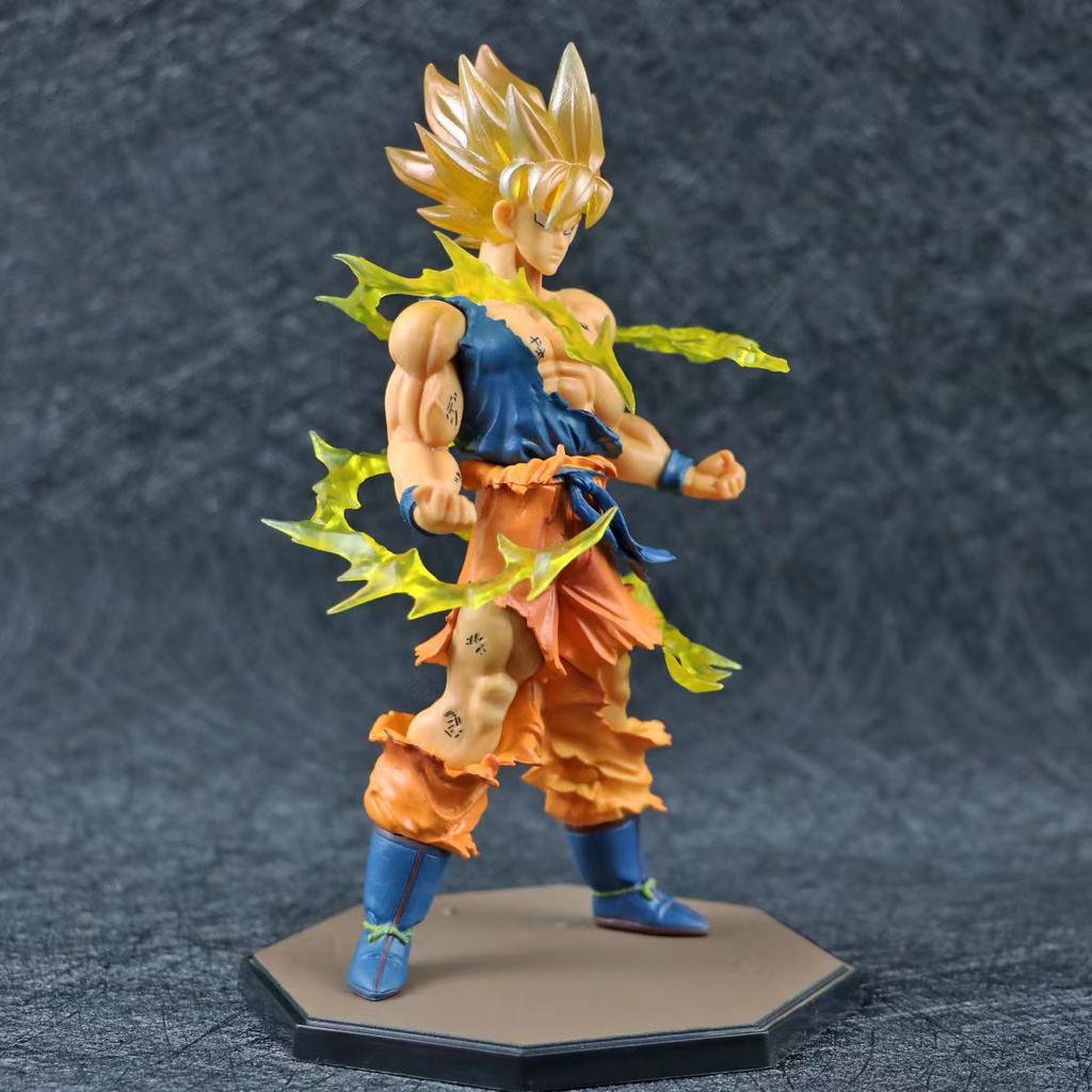Hete Anime Dragon Ball Son Goku Super Saiyan Figuur 17cm/6.69in Goku DBZ Actiefiguur Model Cadeaus Verzamelfiguren voor Kinderen