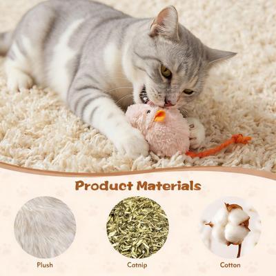 Cat Mouse Toys Stuffed Catnip Plush Mice Cat Toys Interactive Play Cat Chew Toy for Indoor Cats Hunting Instincts And Entertainment