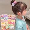 6PCS Princess Flower Bow Scrunchies – Sweet Elastic Hair Ties for Girls & Women