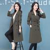 Schicker koreanischer Damen-Midilang-Trenchcoat – Frühjahr/Herbst-Kollektion 2025, großer Kragen, Übergröße, schlankmachende Oberbekleidung