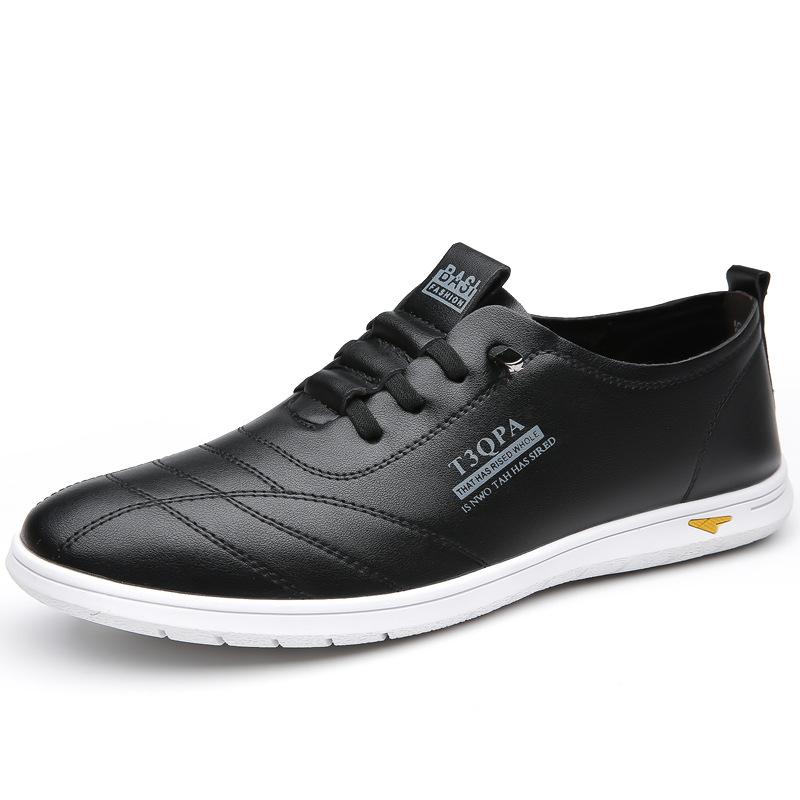 Men's Versatile Breathable Sneakers, Four-season Casual Shoes, Fashionable Sports Shoes, Leather Shoes, British Men's Shoes