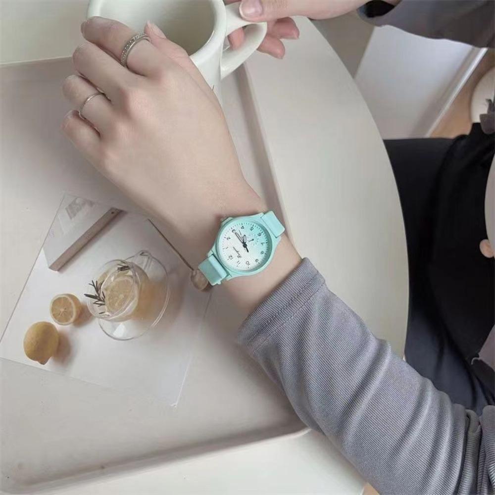 Silicone Strap Quartz Watch Quartz Movement Watch Creative Women's Watch  Gift