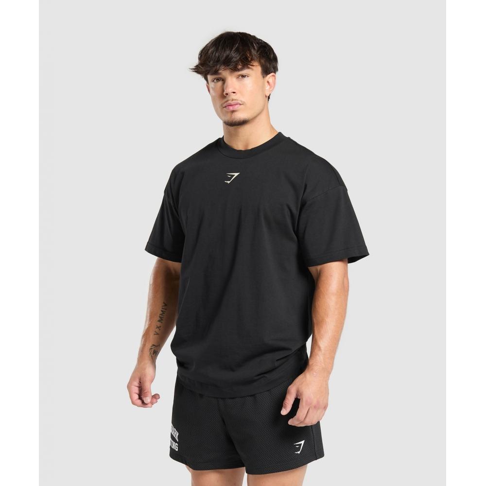 Gymshark STrengTh DeparTmenT Graphic T shirT Black A1c3u Bb2j