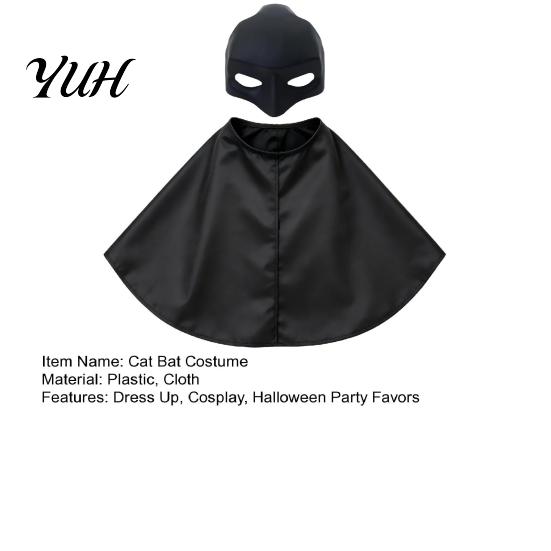 Halloween Katze Fledermaus Kostüm Schwarze Maske Und Umhang Kostüm, Lustige Haustierflügel für Katzen Outfits, Niedliches Welpen Verkleidungszubehör Cosplay, Party, Fotoshootings