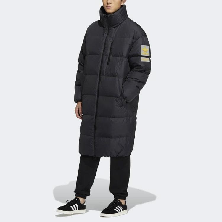 adidas originals Hvy Fil Dwn Jkt Long Stay Warm Detachable hooded down Jacket Black Men's H58055