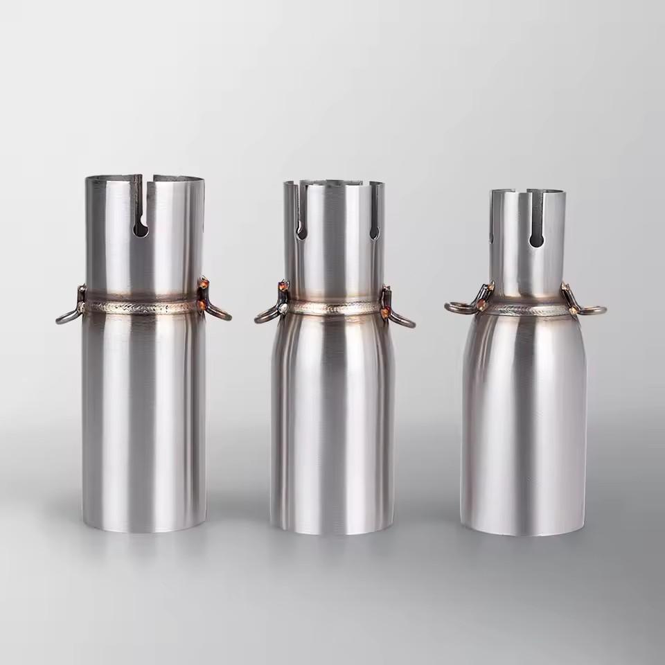 Motorcycle Modified Exhaust Pipe, Suitable for 28-45mm Adapter, 51mm Middle Link Pipe, Various Sizes Slip-On Connecting Pipe