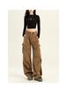 Women's American Retro Denim Overalls - Autumn 2024 Loose Slimming Wide-Leg Floor-Length Pants
