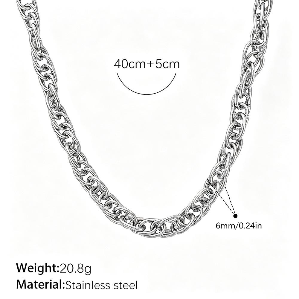 Europäische Retro 18K Gold Halskette für Damen - Hochwertiger schlichter Stil mit vielfältigen Designs und Edelstahlkette