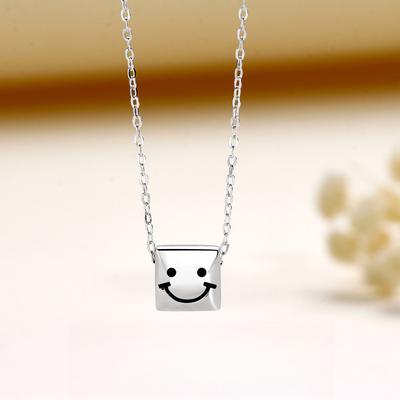 Smile Smiley Face Necklace Fashion Expression Pack Creative Niche Personality Cute Pendant Collarbone Chain Female Tide