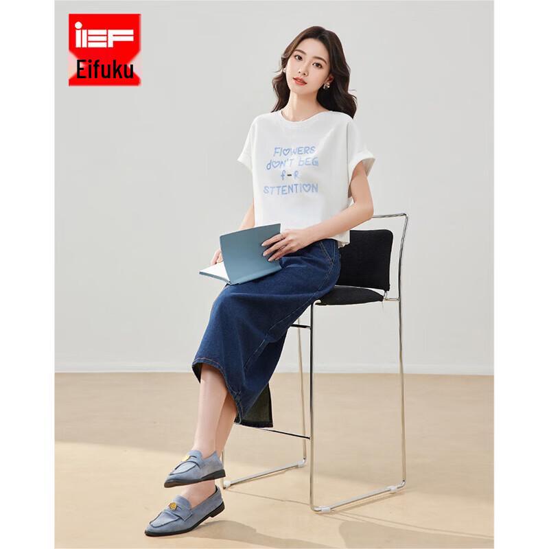 IEF Women s Korean Style Letter Print T-Shirt M