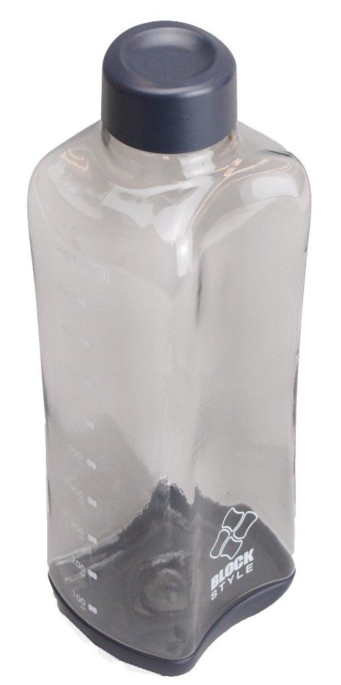 Pearl Metal Water Bottle 1000ml Direct Drinking PC Aqua Bottle Gray Block Style H-6037