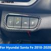 Head Light Lamp Adjustment Switch Cover Trim For Hyundai Santa Fe 2018   Carbon Fiber Interior Accessories Car Styling