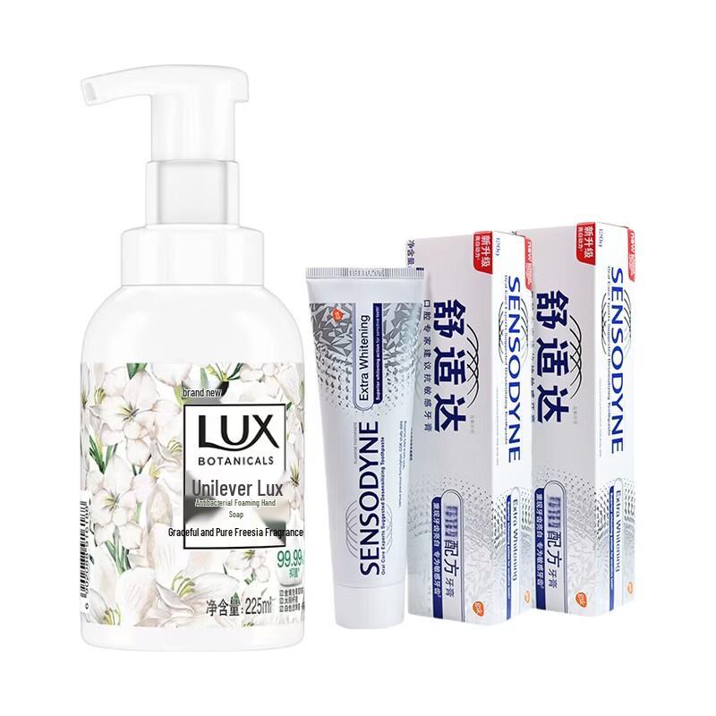 

Lux Antibacterial Foaming Hand Wash & Whitening Toothpaste Bundle