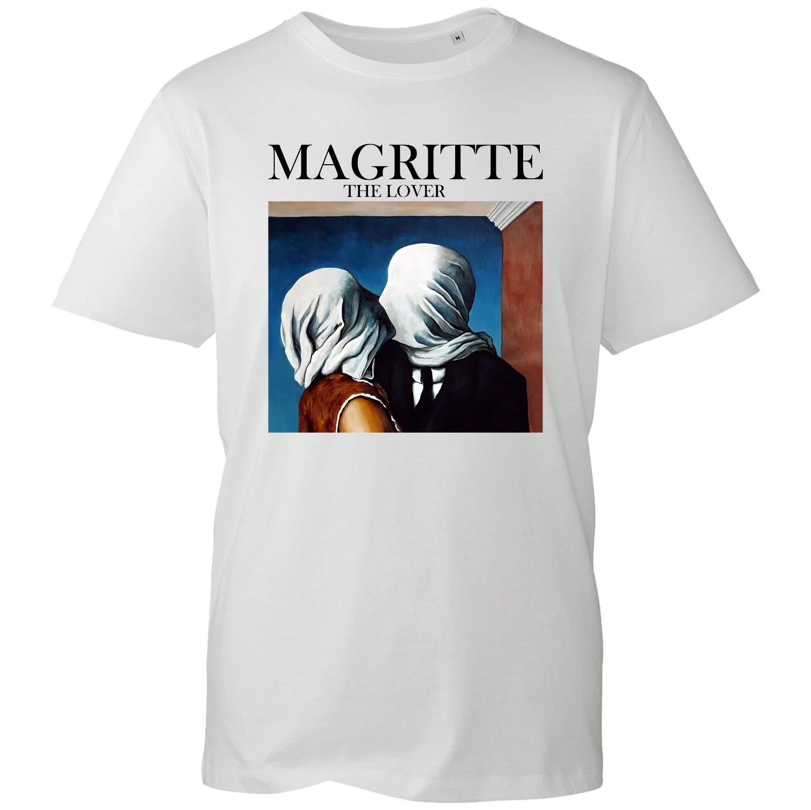 

The Lovers T-shirt Magritte Famous Artist Wall Art Top Men s Unisex Gift Tee L
