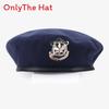 Marvel Logo Wool Beret Hat With Retro British Style And Uv Sunshade For Adults
