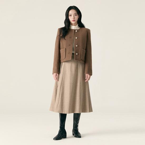 Rom&nd Wool Flare Long Skirt RMWHG11R11