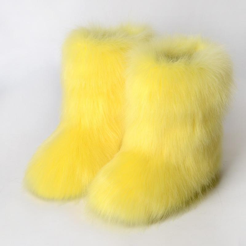 Boots Children's Winter Warm Thickness Non-slip Shibuya Fluffy Boots Medium Tube Personalized Fashion Snow Boots