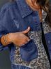 Leopard Print Denim Short Jacket for Women - European & American Spring/Autumn Collection