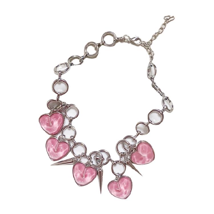 

Fashion Heart Tassels Necklace for Women Choker 2023 Fashion Clavicle Chain Gift 1