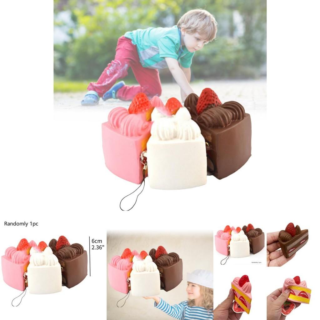 Realistic Triangle Cake Model European Style Resin Decor For Photography And Early Education