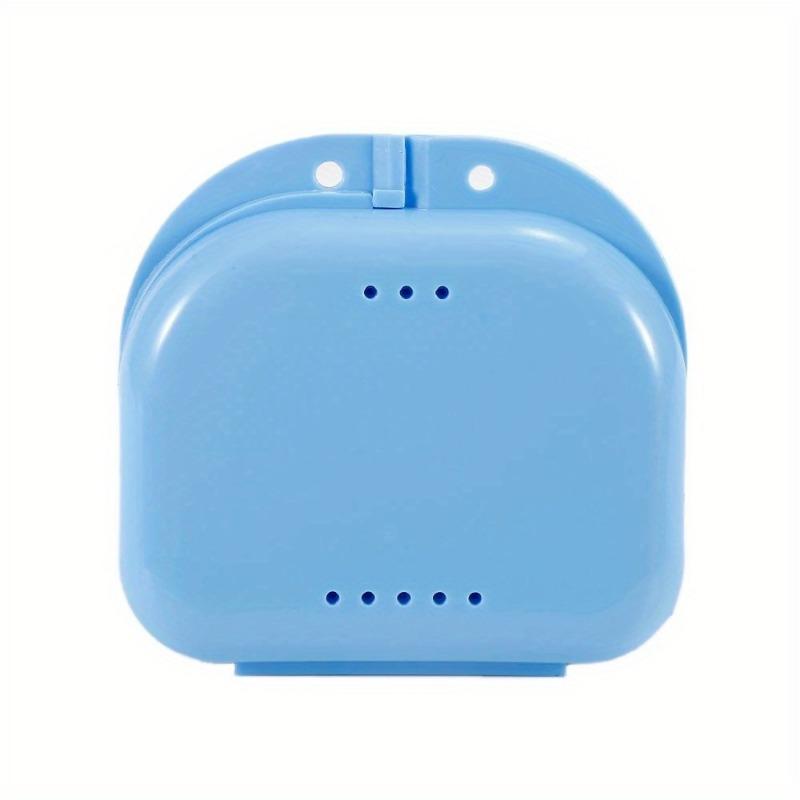 Portable Colored Fake Teeth Storage Boxes Tooth Retainer Mouth Guard Denture Storage Plastic Box Oral Household Hygiene Supplies.