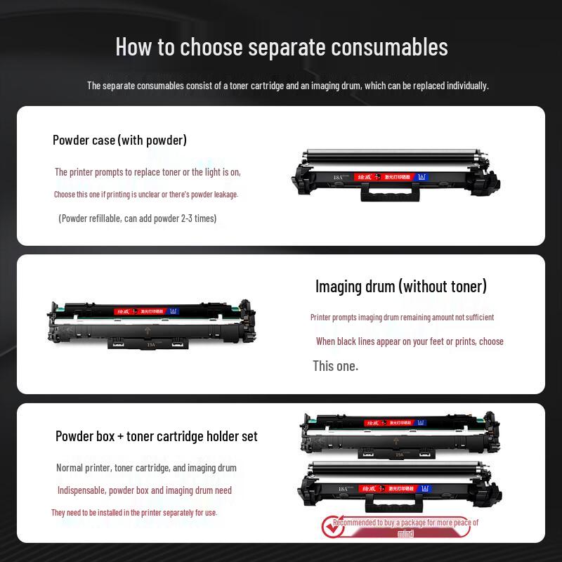 Compatible CF218A 18A Black Toner Cartridge for HP LaserJet M104 M132 Series