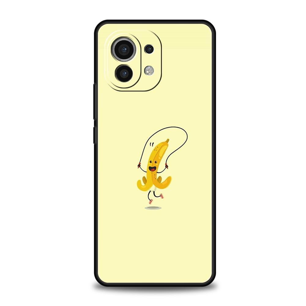 Funny Bite Apple Banana Phone Case Cover for Xiaomi Mi 17 15 14 13 12 11 Ultra 15T 14T 13T 12T 11T Pro Lite 5G Soft TPU Shell