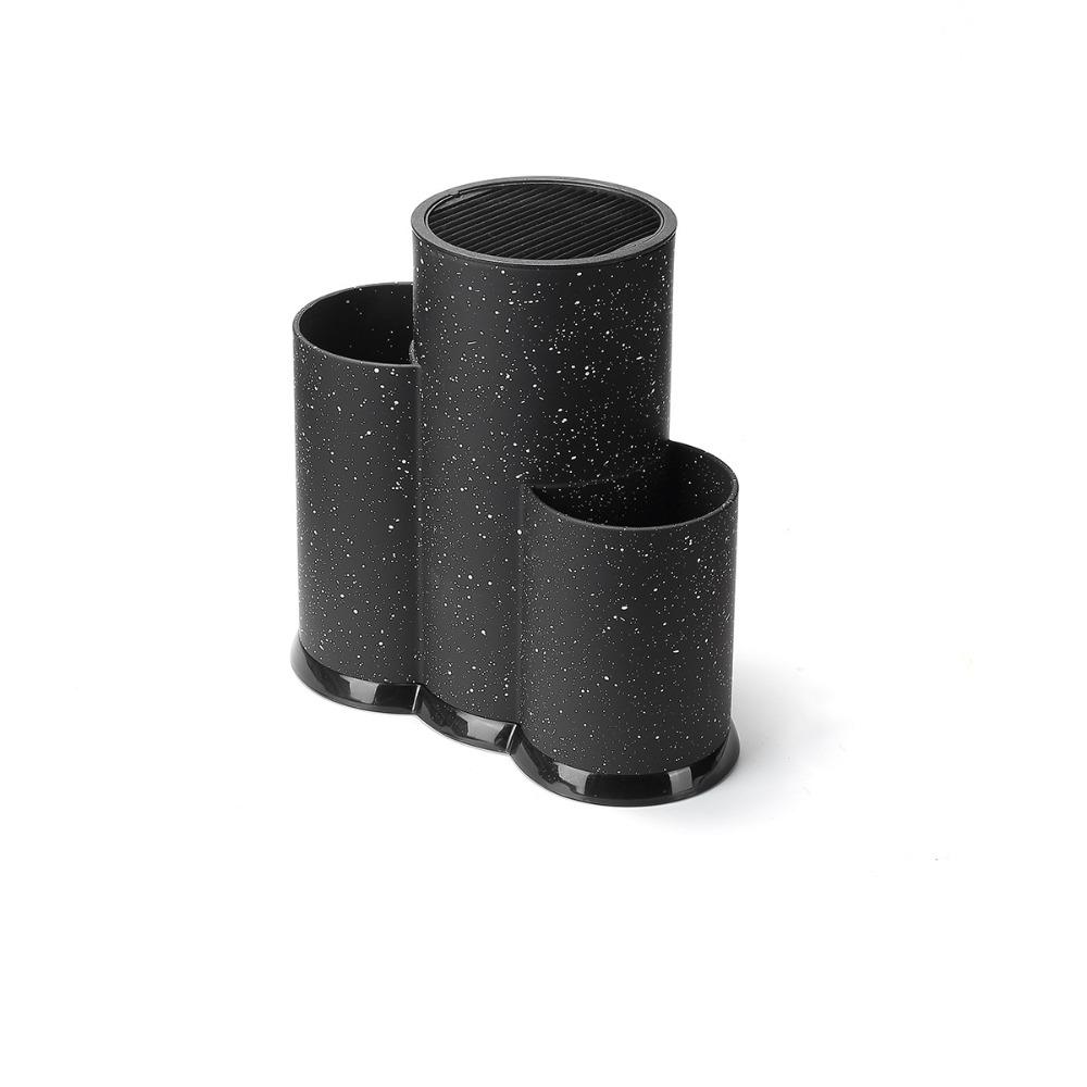 Modern Style 3 Tube Kitchen Cutter Holder Detachable Kitchens Utensil Rack Cutter Organizer  Home чёрный