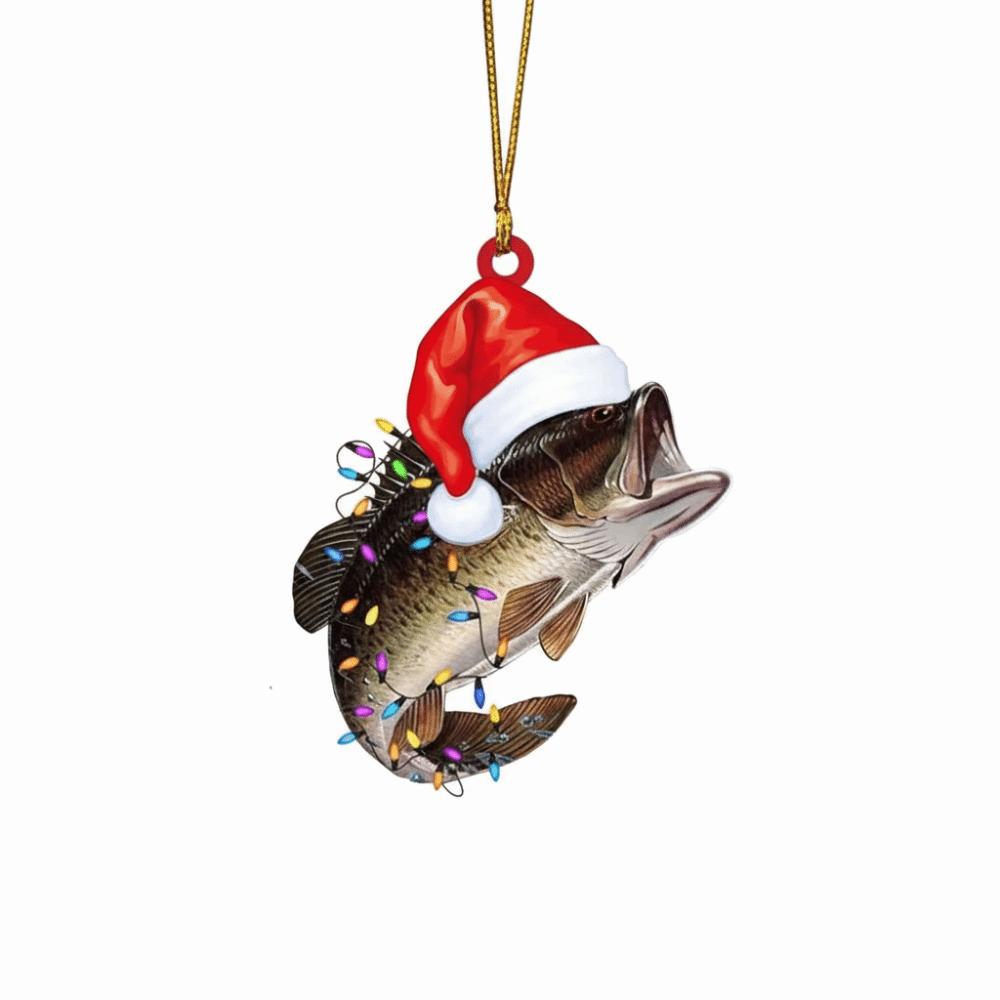 Model Okonia Ozdoba Wisząca Choinki Akrylowy Brelok Ryba Okoń Navidad Dekor