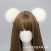 A Cute Bear Ear Hairpin Plush Olita Headdress Tona Bear Ear Hairpin Hair Accessory