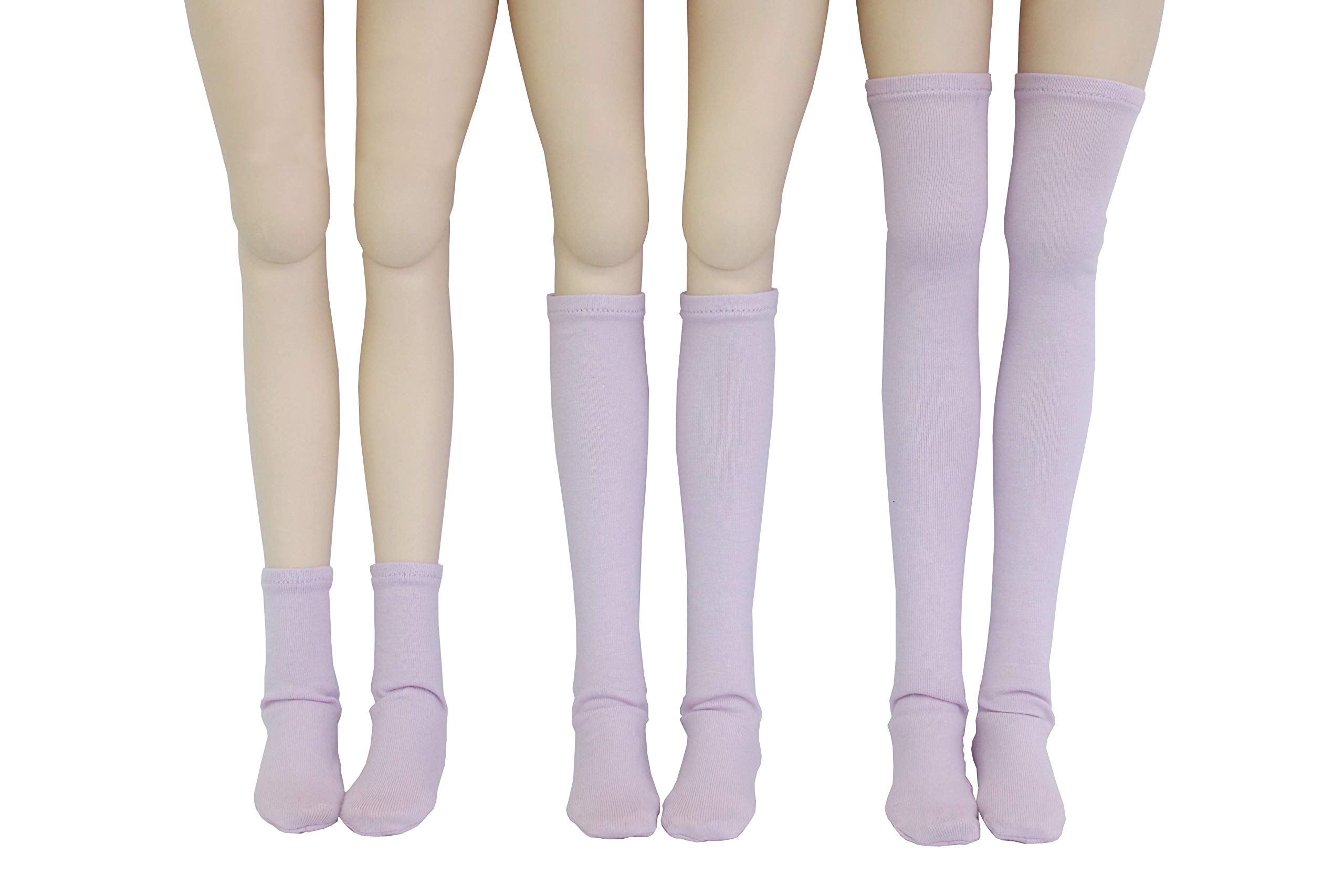 

Совместимые однотонные длинные носки включают носки и одежду для куклы BJD 60 см [Petite Marie] 1/3 DD/SD всесезонный комплект из 3 предметов, гольфы до колена, чулки выше колена,