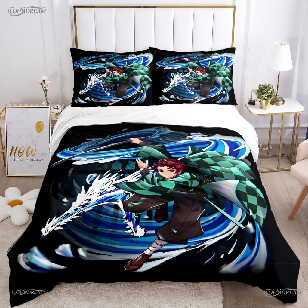 Comforter Cartoon Dedemon-Slayer All Season Comforter Bedding Sets Soft And S Single/Double/Queen/King