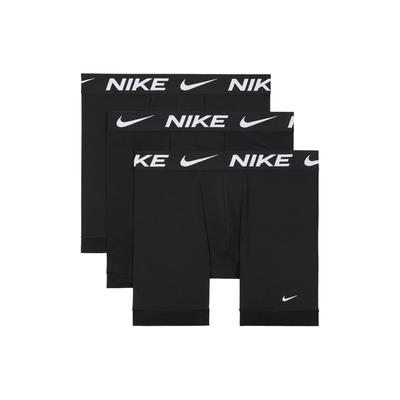 תחתוני בוקסר לגברים Dri-FIT Essential עם הדפס לוגו ייבוש מהיר חבילה של 3 יחידות תחתונים שחור DV3956-014