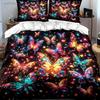 Colorful Butterfly Wall Art Set Multiple Sizes kid's And adults' Bedroom Exquisite 3PC Bedding set, Gift