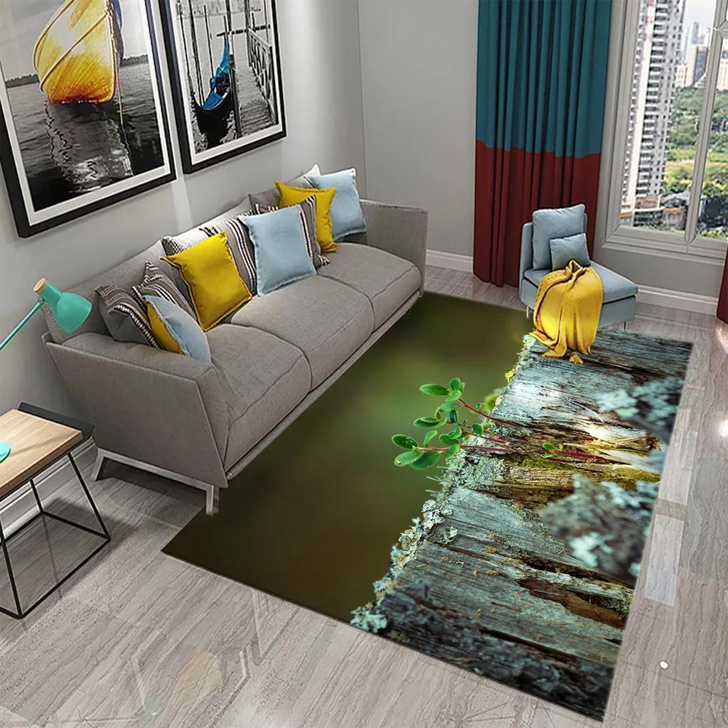 3D Natur-Thema Teppich Eingangstür Fußmatte Wald Insekt Pflanze Rutschfeste Fußmatte Wohnzimmer Schlafzimmer Badezimmer Heimdekoration