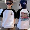 T-shirt short sleeved shirt with unique print, suitable for boys and boys summer tops