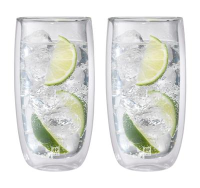 Zwilling Henckels Wall Glass 470ml 2pcs Tumbler Highball Heat Resistant Double Structure Cup Japanese J.A. "Double Set" [Authorized Product] 39500-120