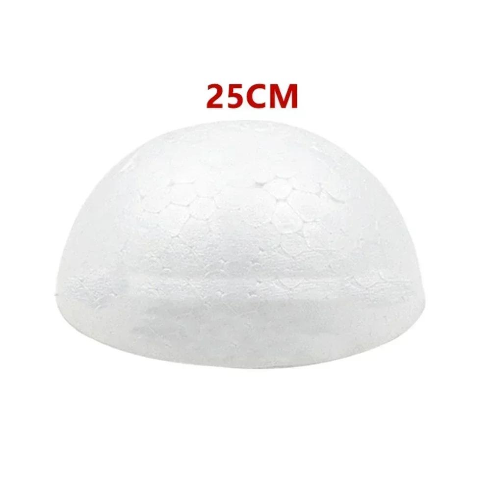 1pc 15cm/18cm/20cm/25cm Half Round Polystyrene Foam Ball For DIY Christmas Natal Kids Painted Wed Party Flower Ball Decor
