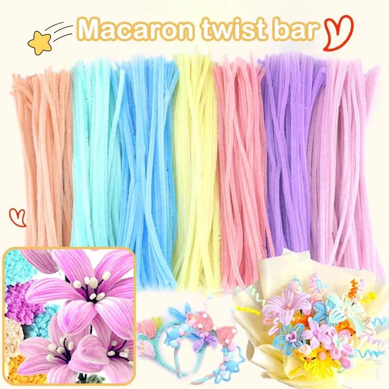 Plush Stick 100pcs Twisting Bar Chenille Stems Wire Pipe Kids Toys Diy Children Educational Toy Creative Handmade Craft Supplies
