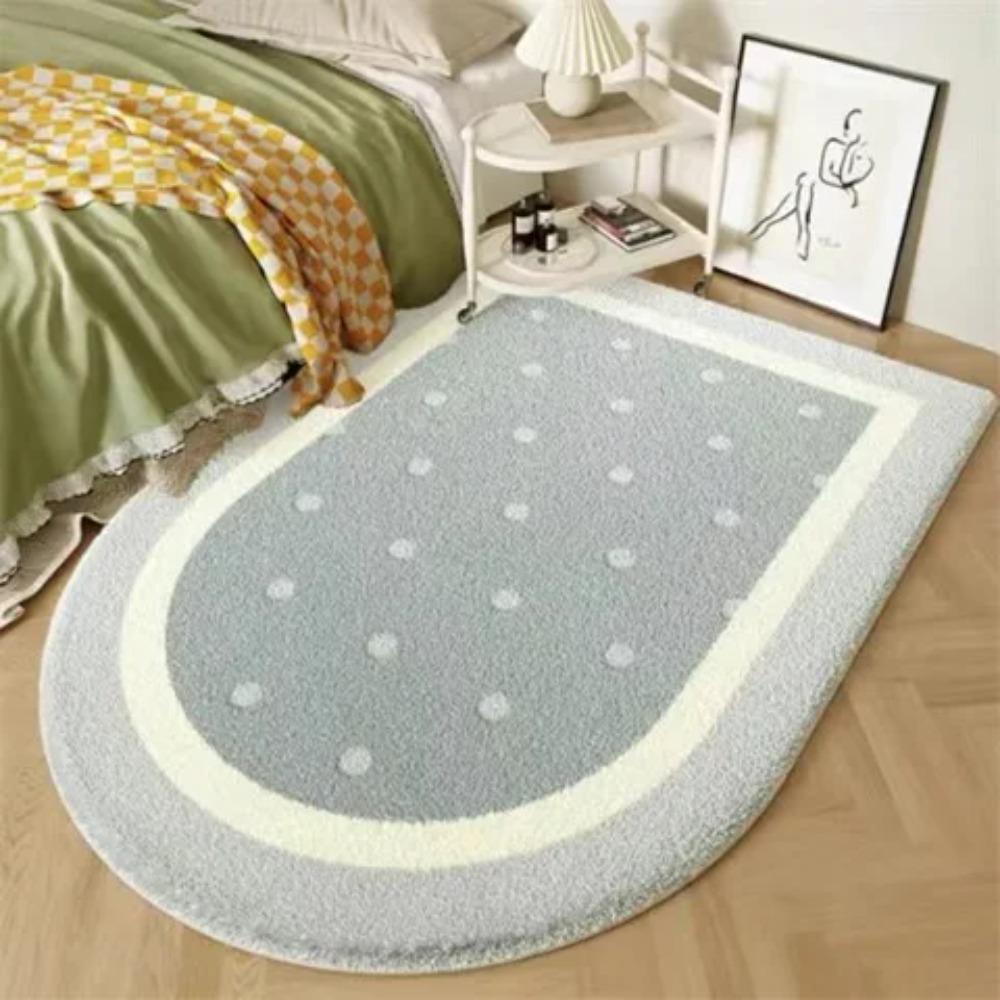 Cream Style Rugs for Bedroom Thick Plush Living Room Decoration Anti-slip Carpet Fluffy Soft Bedside Rug Home Washable Floor Mat