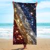 Night Sky Radiance Beach Towel Eco-Polyester Lightweight Foldable Travel Friendly Rug