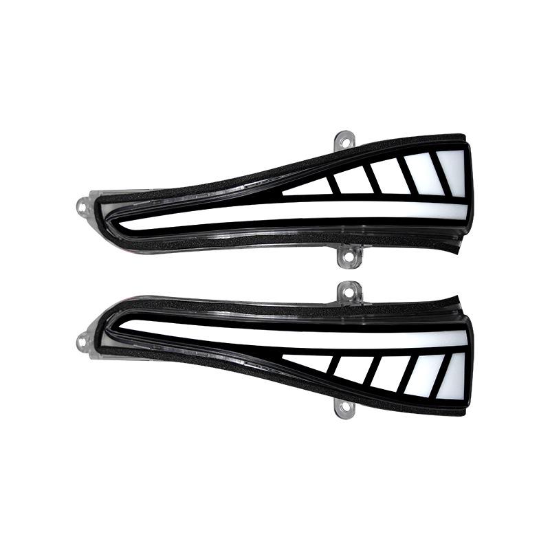 Infiniti Q30 Sequential Rearview Turn Signal Light with Blue DRL & Dragon Scale Design.