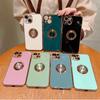 Luxury Plating Finger Ring Holder Case For Iphone 13 14 Pro Max 12 Mini Xs Xr X 8 7 Plus Se Soft Phone Cover For Iphone 11 Case