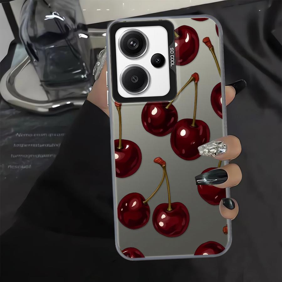 

Case for Xiaomi Redmi Note 14 14C A2 12C 11 Pro 13C 10 12 A1 Note 13 12 Pro Plus Phone Cover Stylish Cherry Pattern Redmi A2