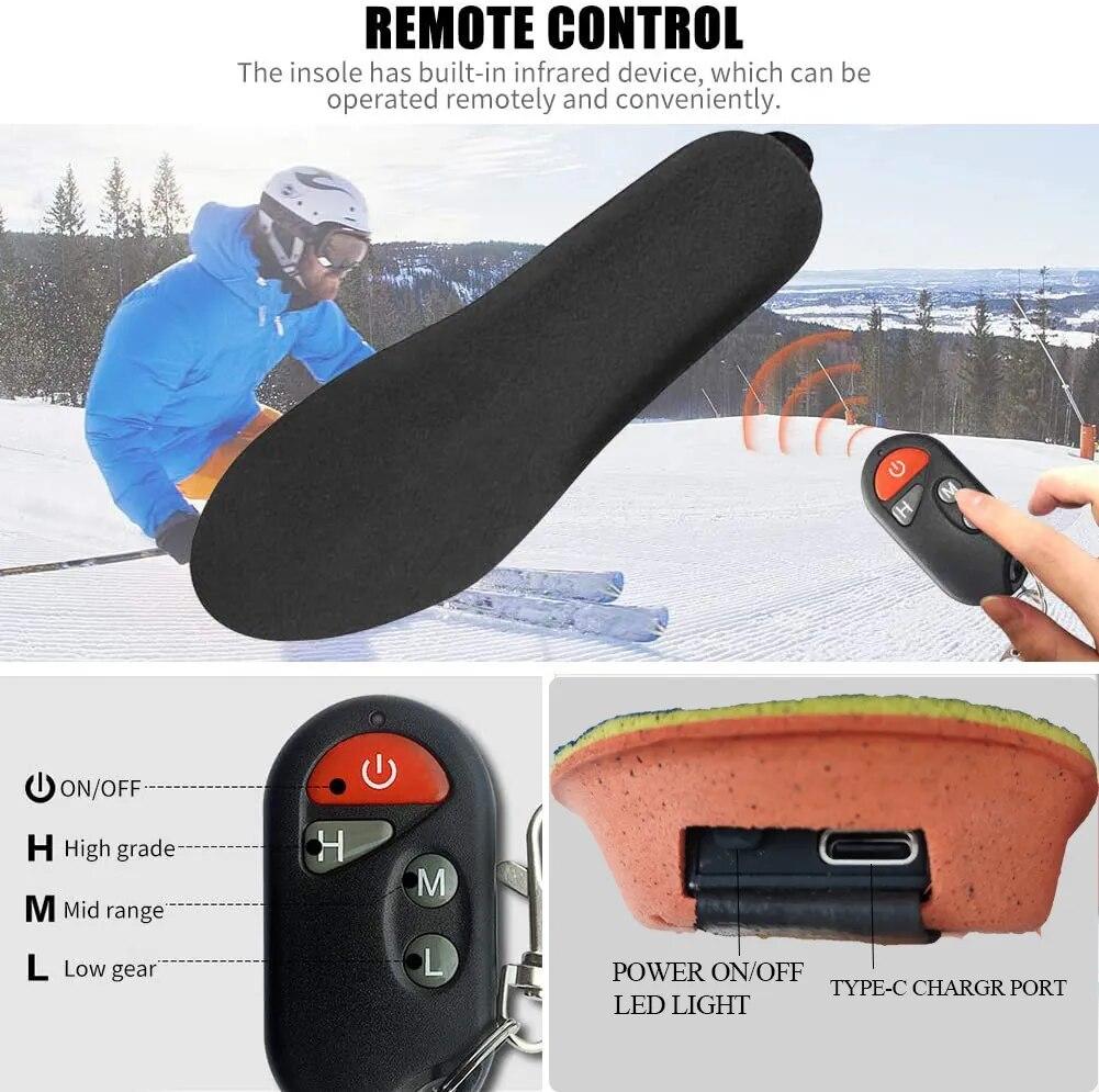 Unisex Elektrische Heizung Einlegesohlen Winter Warme Fuß Pads Outdoor Sport Skifahren Jagd Angeln Geschenke Intelligente Heizung Einlegesohlen