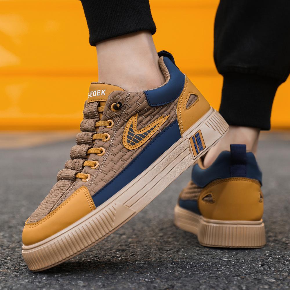 Herrenschuhe Frühling Modetrend Farbabstimmung Koreanische Version Freizeitschuhe Plateau Outdoor Dad Shoes Täglich Leichte Herren Board Schuhe