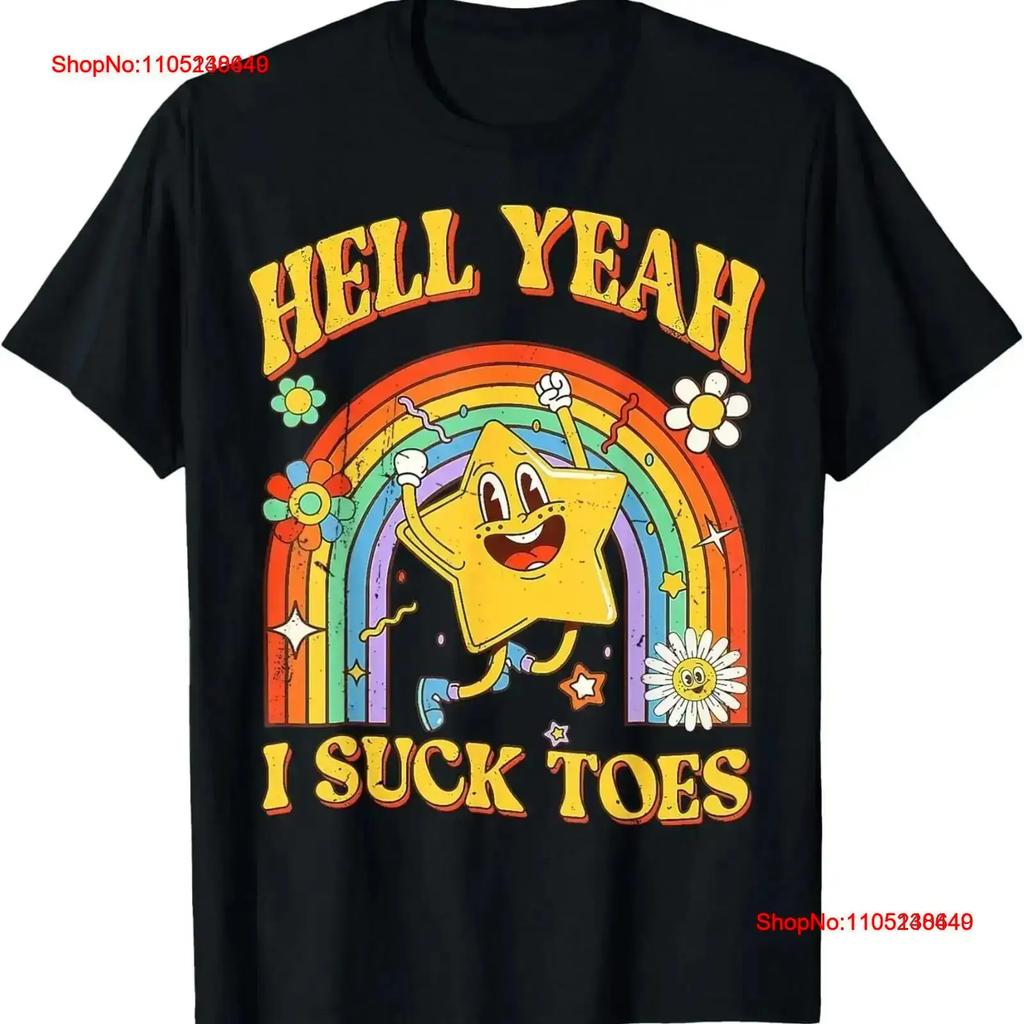 Funny Foot Fetish Sucking Toes Joke Hell Yeah I Suck unisex T Shirt vintage Washed Comfortable Versatile Top For Everyday Wear