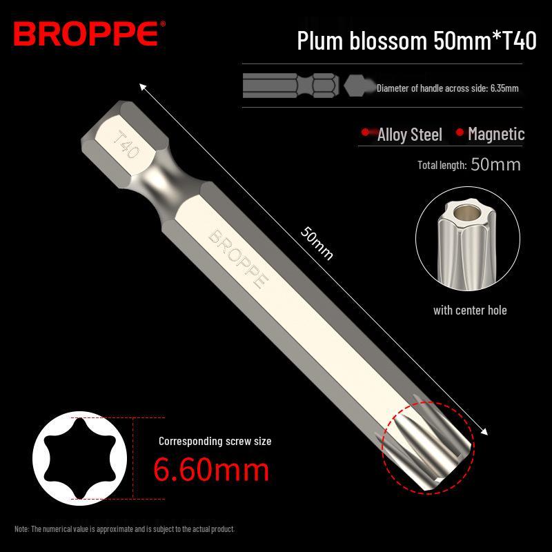 Plum Blossom Magnetic Drill and Screwdriver Bit Set